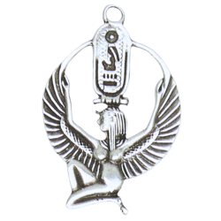 Isis Cartouche Pewter Necklace