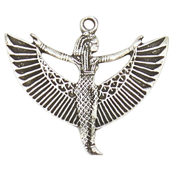 Winged Isis Pewter Pendant