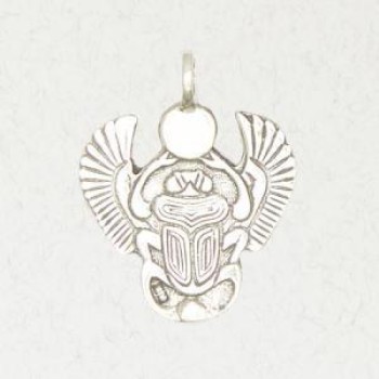 Khepri Scarab Pewter Egyptian Necklace