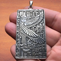 Maat Egyptian Goddess Pewter Necklace