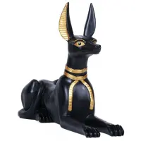 Anubis Egyptian God as Jackal Large Statue