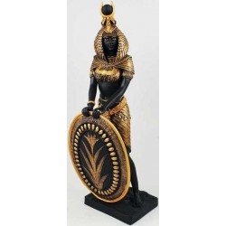 Isis Egyptian Goddess with Shield Statue -11 Inches