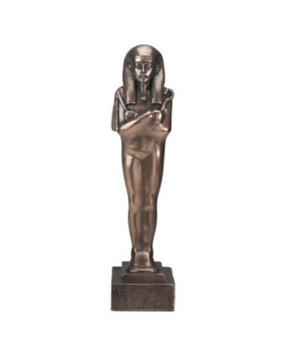 Shabti Egyptian Bronze Mummy Servant Statue - 9 Inches High